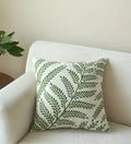 Leaf Embroidered Throw Pillow |  17.5 x 17.5