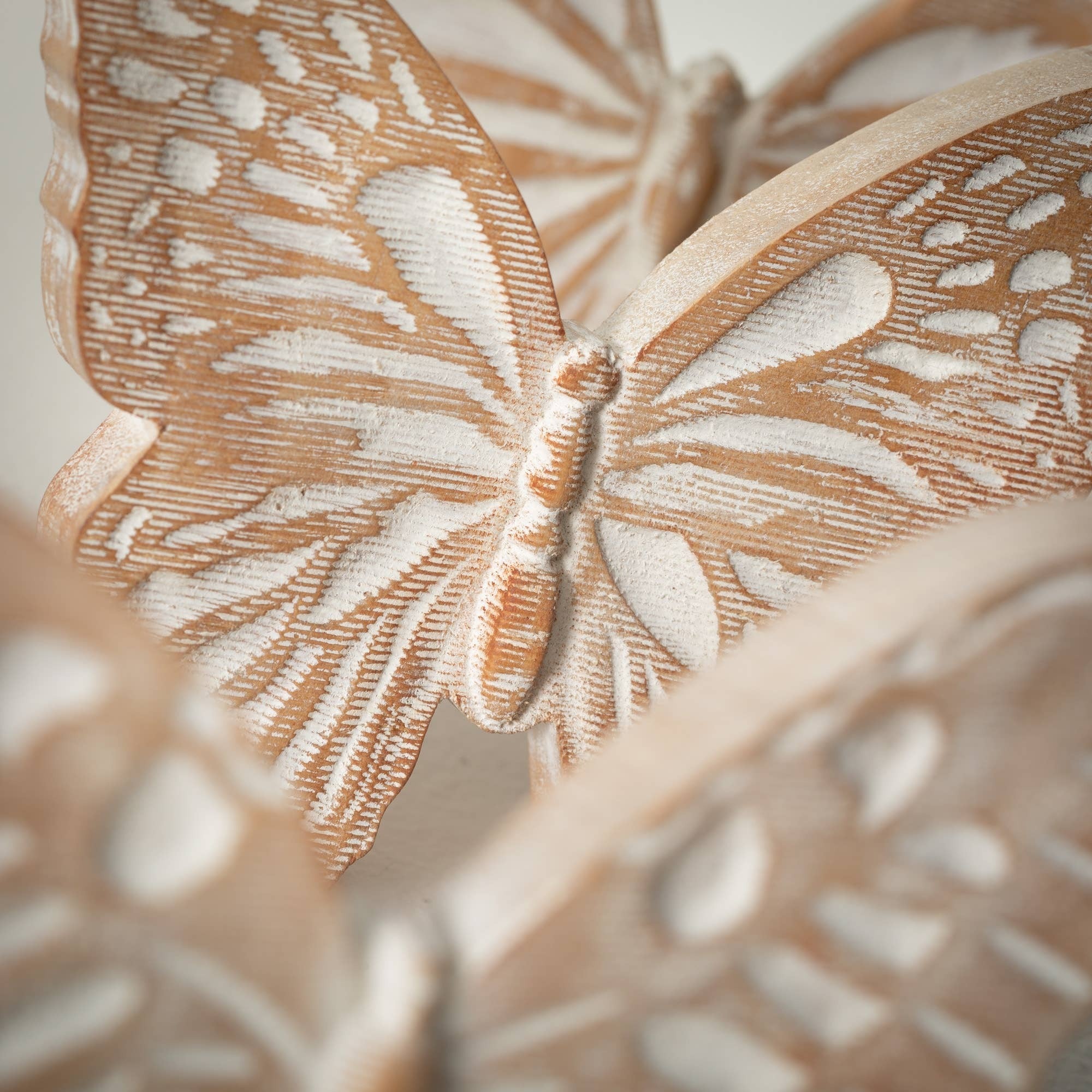 Wooden Butterfly Table Figure