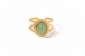 Inlaid Stone Rings - FGS/CS: 5 | 18K Gold-plated Stainless Steel