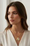 Ocean Style Shell & Fish Charm 18K Golden SS Necklace - FGS: Turtle