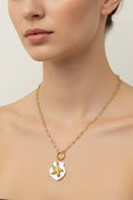 Ocean Style Shell & Fish Charm 18K Golden SS Necklace - FGS: Starfish