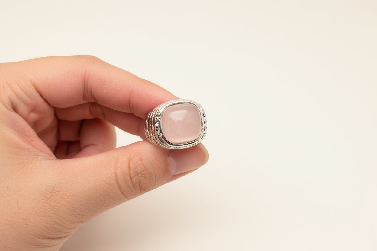 Tiger's Eye Pink Crystal Rings