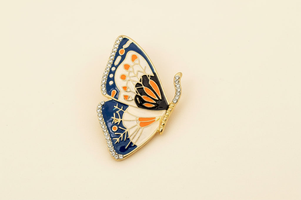 Vintage Enamel Butterfly Brooch