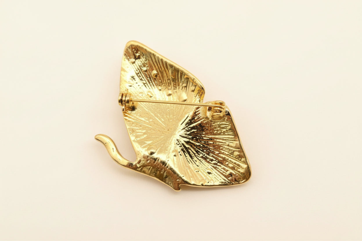 Vintage Enamel Butterfly Brooch