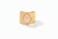 Inlaid Stone Rings - FGS/CS: 9 | 18K Gold-plated Stainless Steel