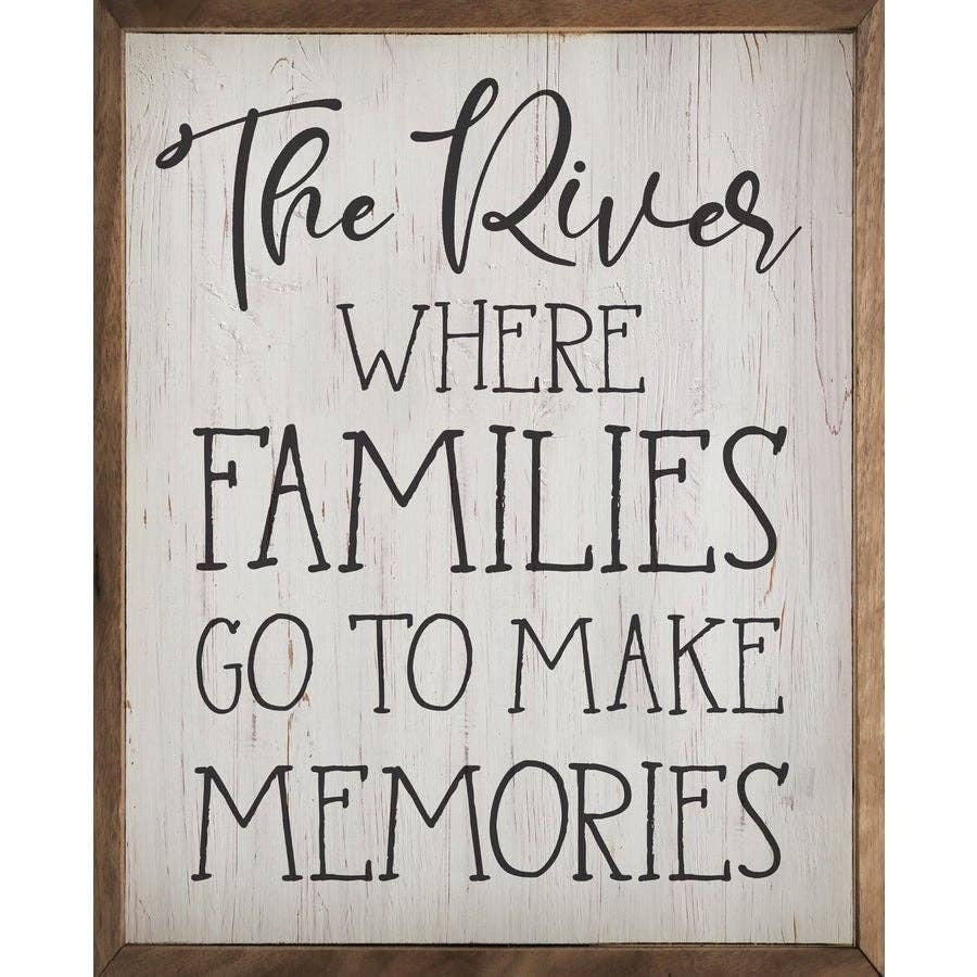Kendrick Home - The River Where Families Go Whitewash: 8 x 10 x 1.5