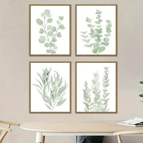 Botanical Plant Eucalyptus Frames Canvas | Set of 4