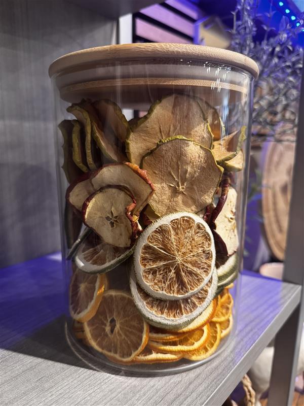 Dried Fruit Filled Glass Jar