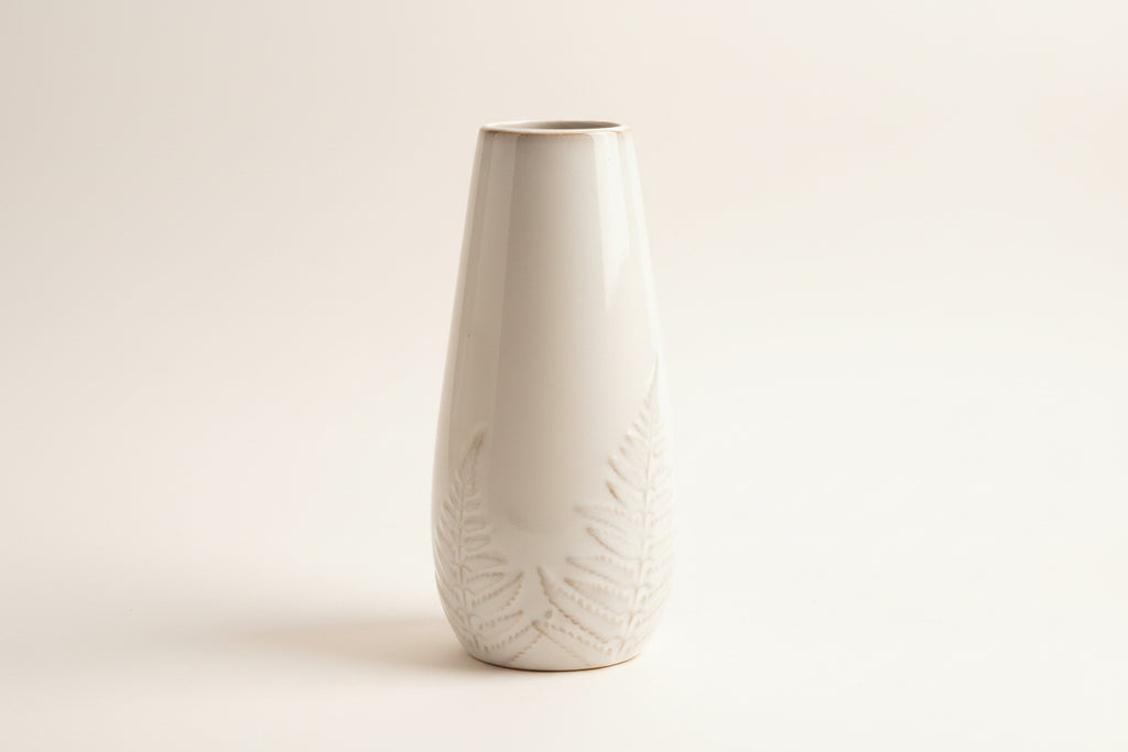 White Fern Vase | 6.69"