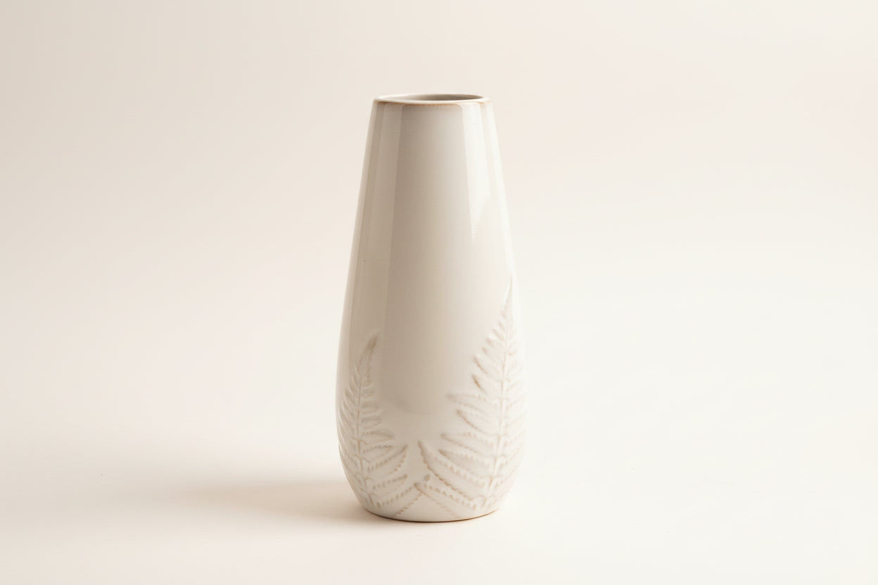 White Fern Vase | 6.69"