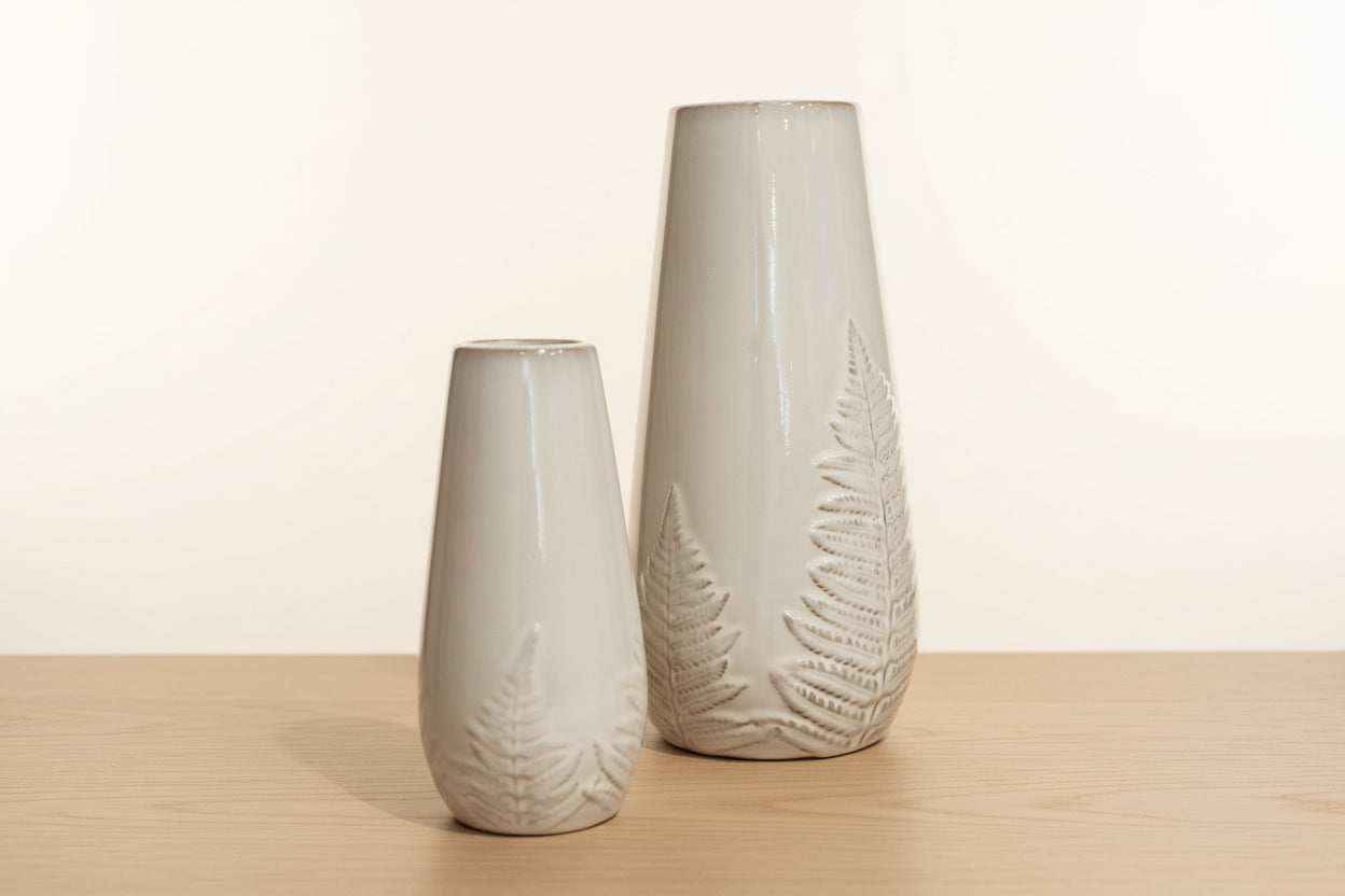 White Fern Vase | 6.69"