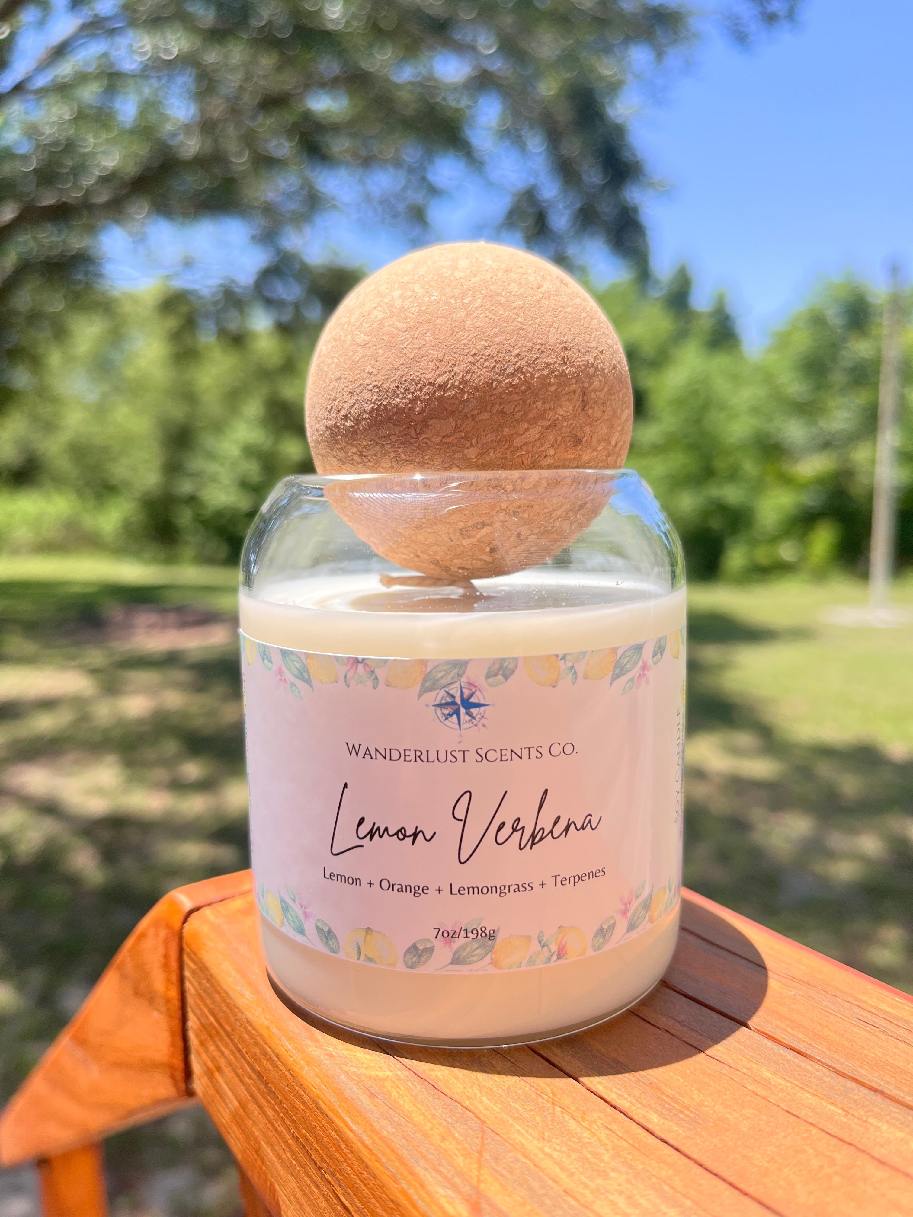 Lemon Verbena |  7oz Cork Lid Candle