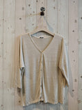 100% Linen Blouse with Buttons | Beige