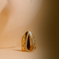 PHOEBE´S - Anillo de piedra preciosa con figura: Tiger's Eye