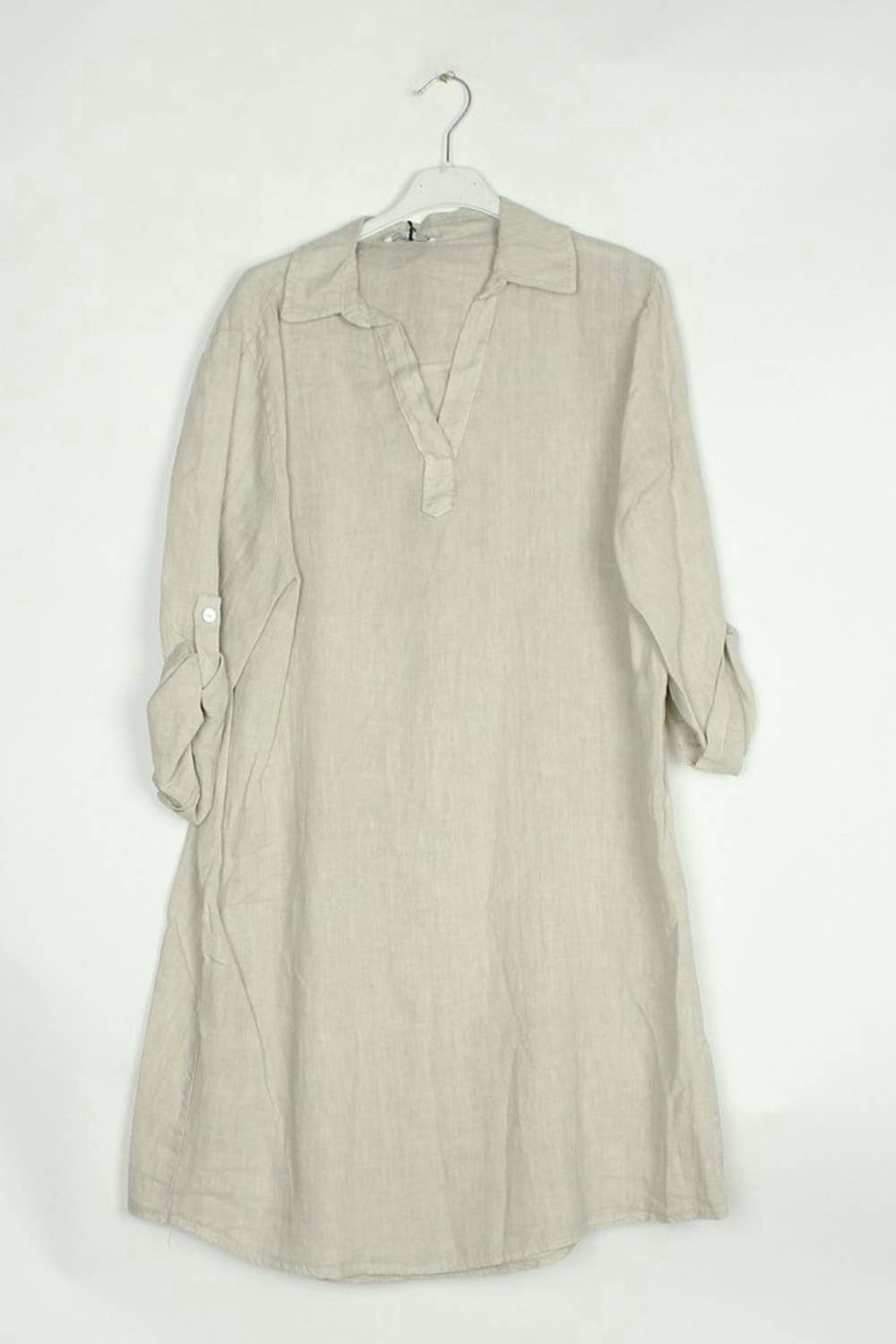 LÉA & LUC - Short Dresses in 100% Linen | Taupe