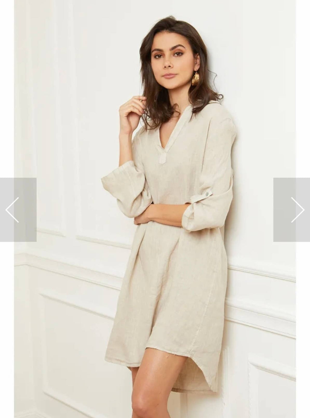 LÉA & LUC - Short Dresses in 100% Linen | Beige