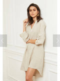 LÉA & LUC - Short Dresses in 100% Linen | Beige