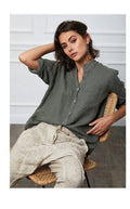 LÉA & LUC - 100% Linen Blouse | Taupe