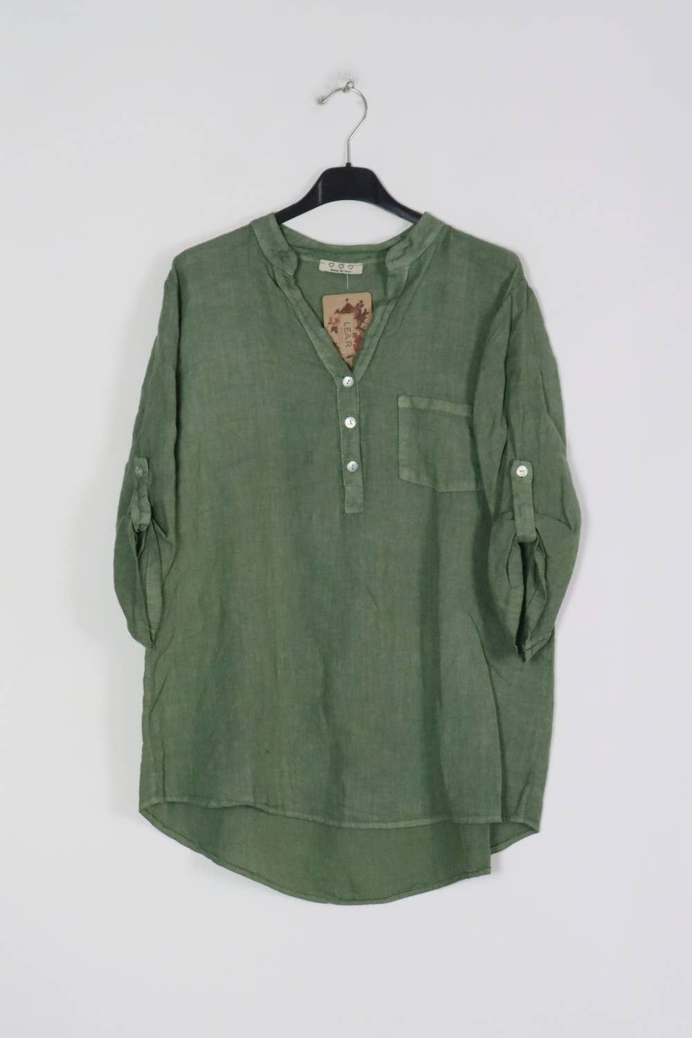 LÉA & LUC - 100% Linen Blouse | Taupe