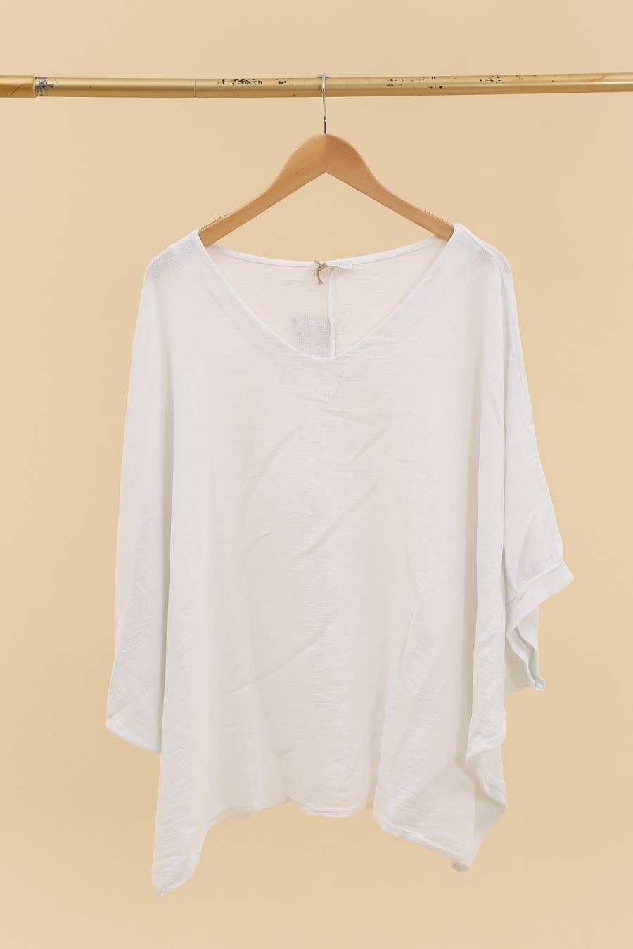 LÉA & LUC - Blouse in 50% linen and 50% cotton | White
