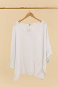 LÉA & LUC - Blouse in 50% linen and 50% cotton | White