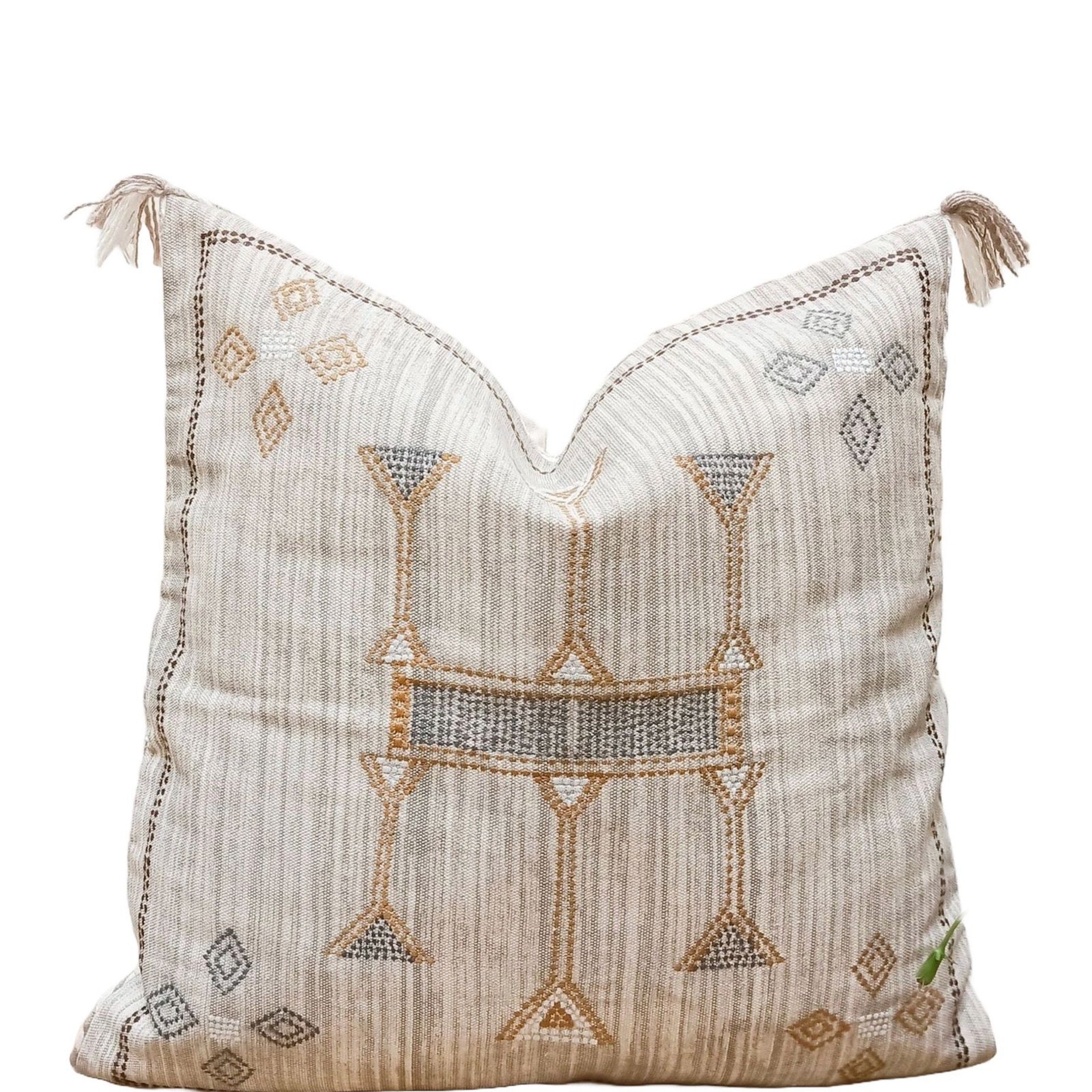 20" Cactus Silk Inspired Cotton Pillow Cover and Pillow