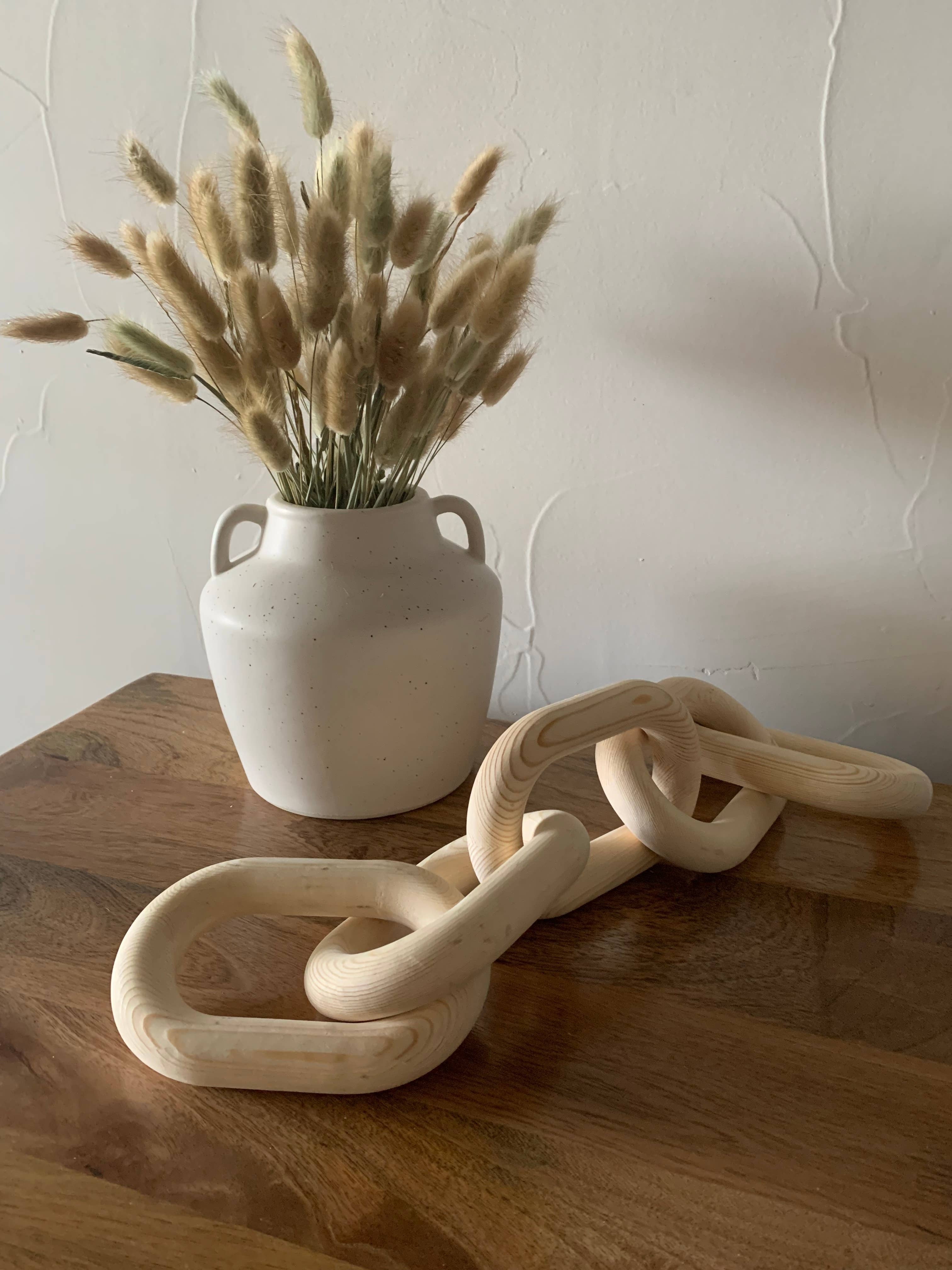 Hand Carved Wood Chain | 5 links