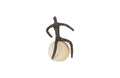 Phillips Collection | Abstract Figure on Bleached Wood Base Bronze Finish Accent