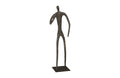 Phillips Collection | Abstract Figure on Metal Base Bronze Finish Elbow Bent Accent