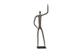 Phillips Collection | Abstract Figure on Metal Base Bronze Finish Arm Up Accent