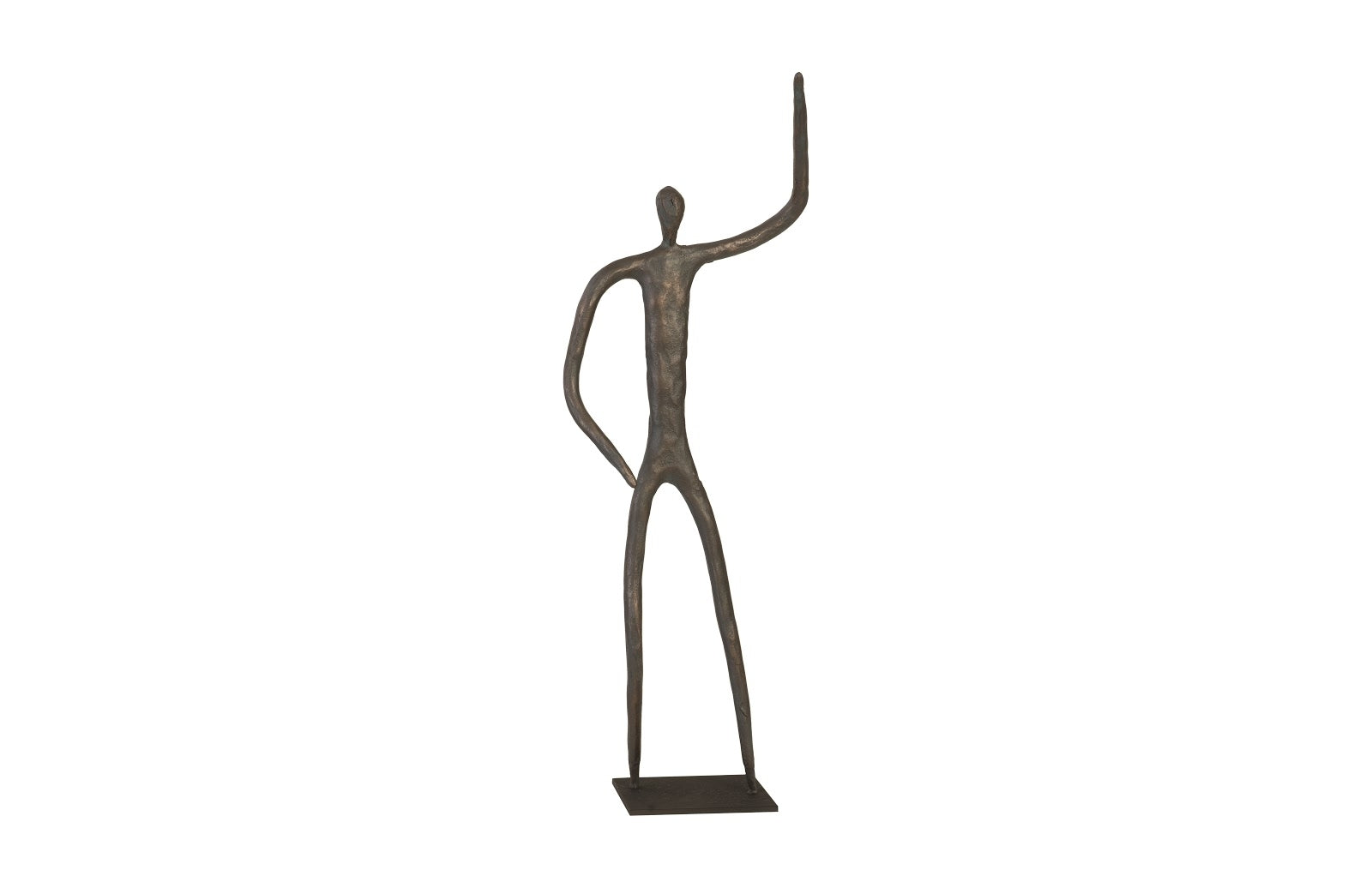 Phillips Collection | Abstract Figure on Metal Base Bronze Finish Arm Up Accent