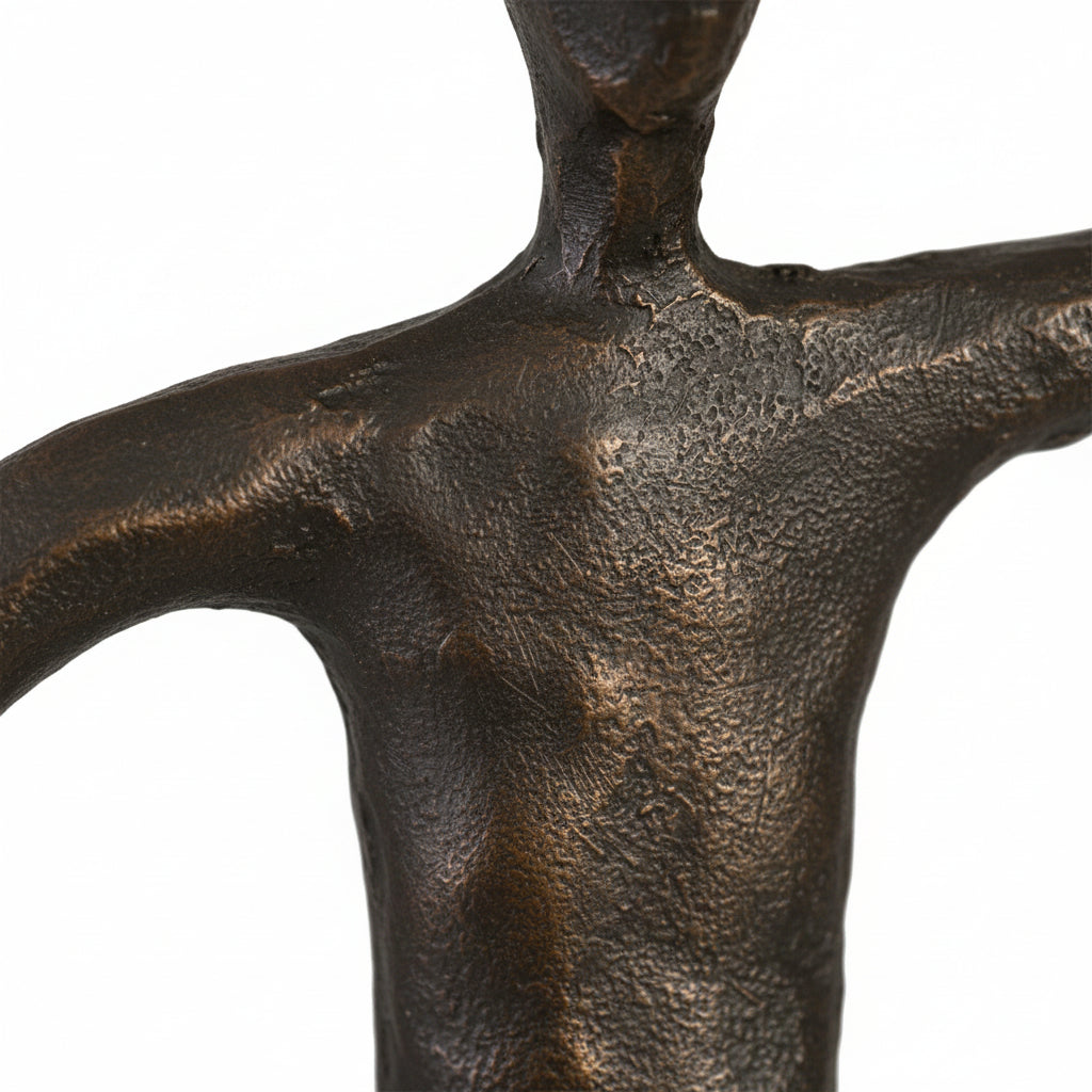 Phillips Collection | Abstract Figure on Metal Base Bronze Finish Arm Up Accent