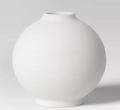 Ceramic Round Textured Vase | White