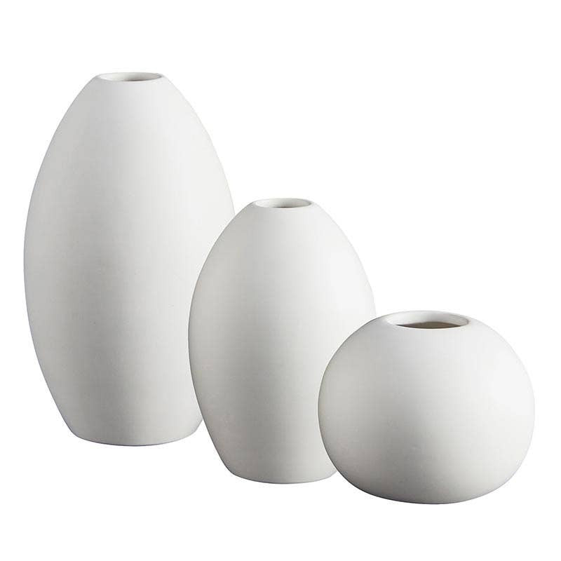 Bisque White Matte Vase Sets/3