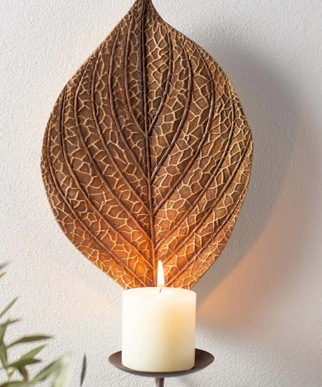 Ceramic Leaf Wall Sconce Collection
