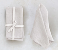 18" Square Stonewashed Linen Napkins, Set of 4 - Light Gray