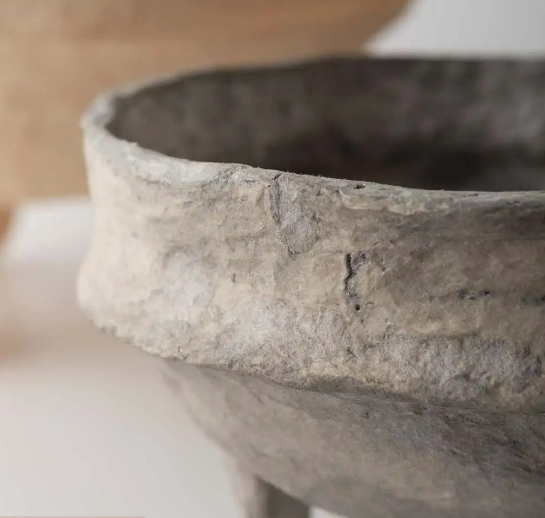 Fabric Mache Footed Bowls - Small