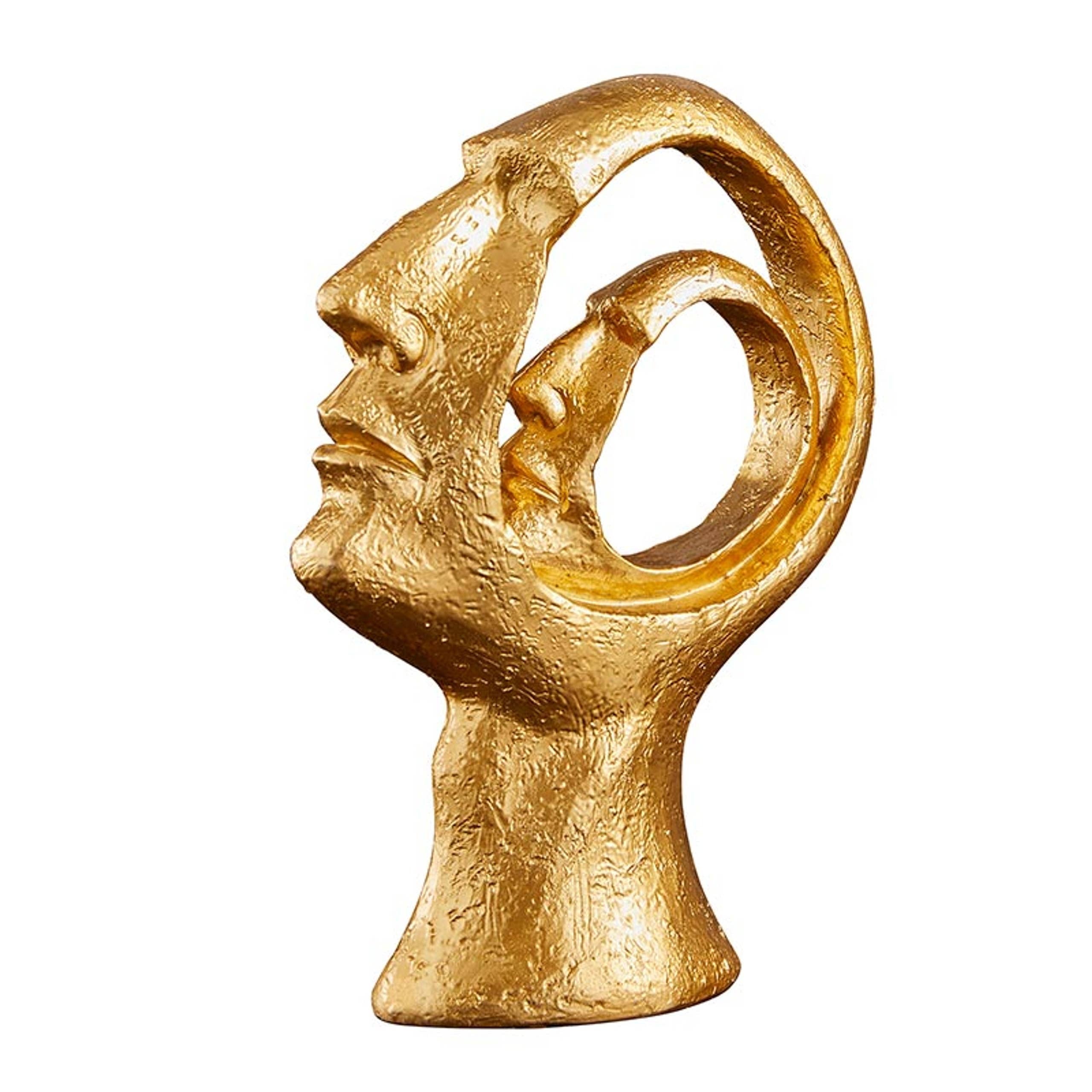 2 Face Gold Statue