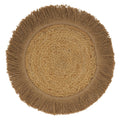 Jute Fringe Placemat: 13", Natural - set of 4