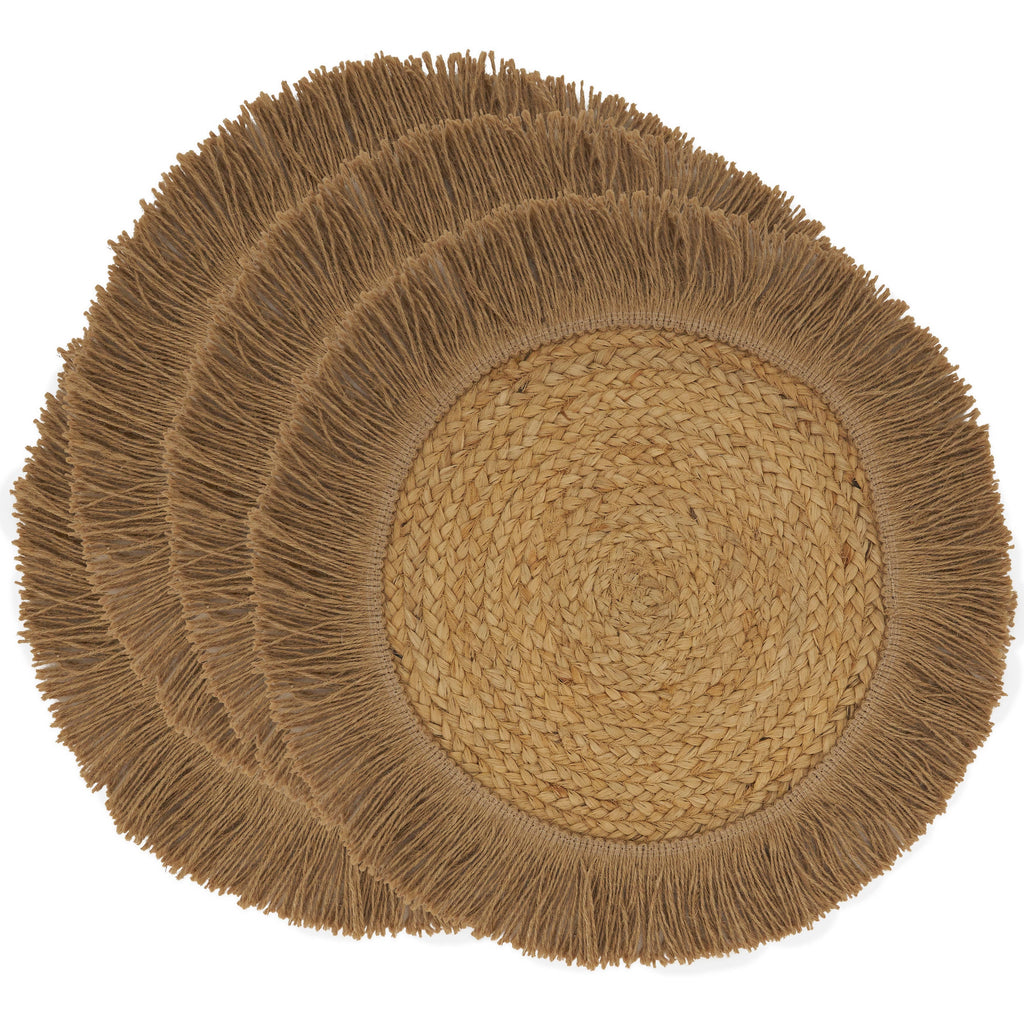 Jute Fringe Placemat: 13", Natural - set of 4 default