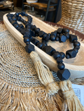 Decorative Geometric Black Beads