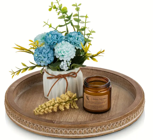 Decorative Beaded Rustic Tray