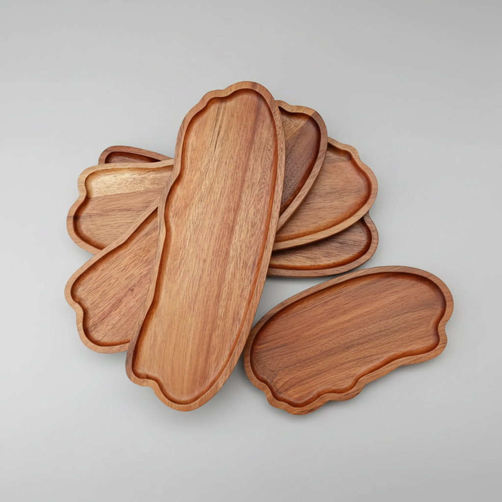 Wooden Organic Shaped Tray