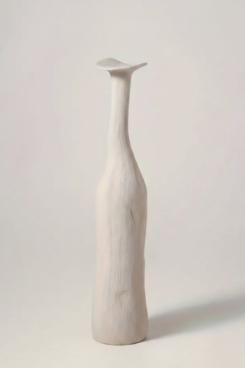 Minimalist Morandi Ceramic Vase - White