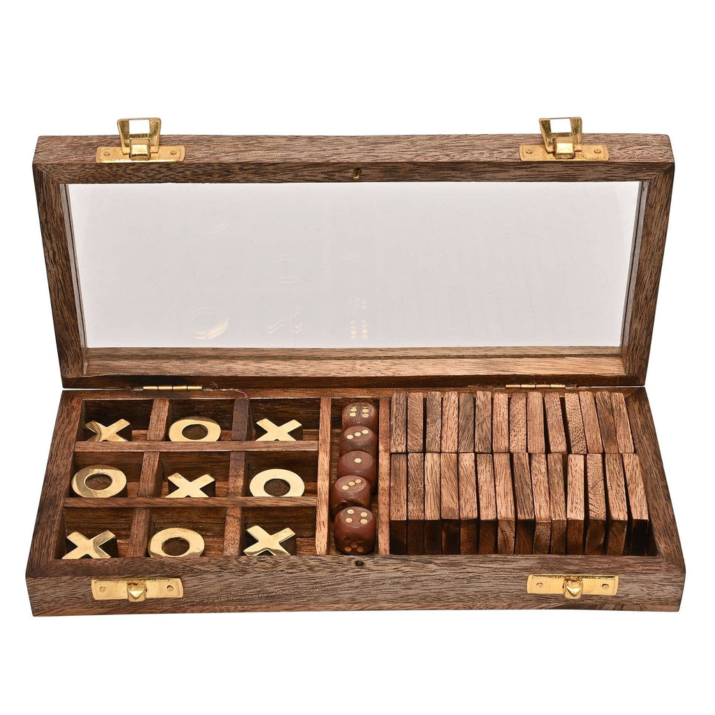 Harvey Makin Dominoes, Tic Tac Toe & Dice Set