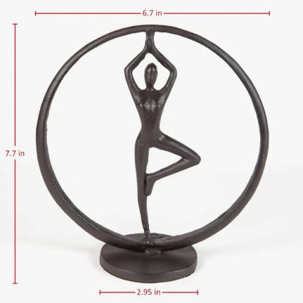Yoga Standing Pose Iron Sculpture