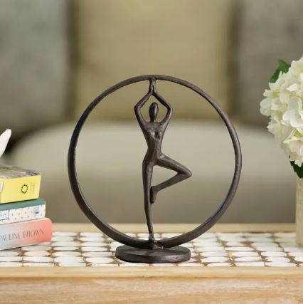 Yoga Standing Pose Iron Sculpture