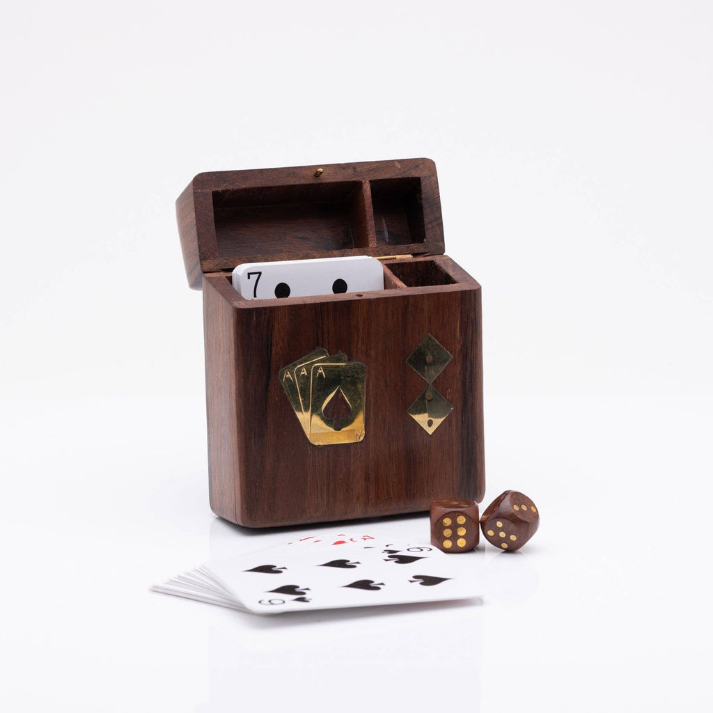 Harvey Makin Pack of Playing Cards & Dice In Wooden Box