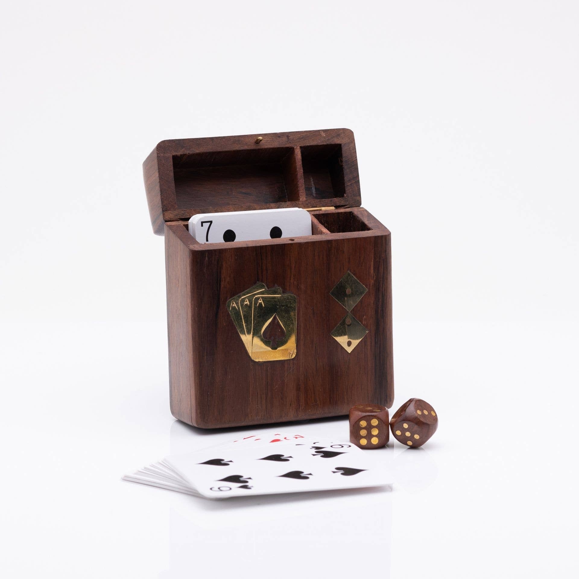 Harvey Makin Pack of Playing Cards & Dice In Wooden Box