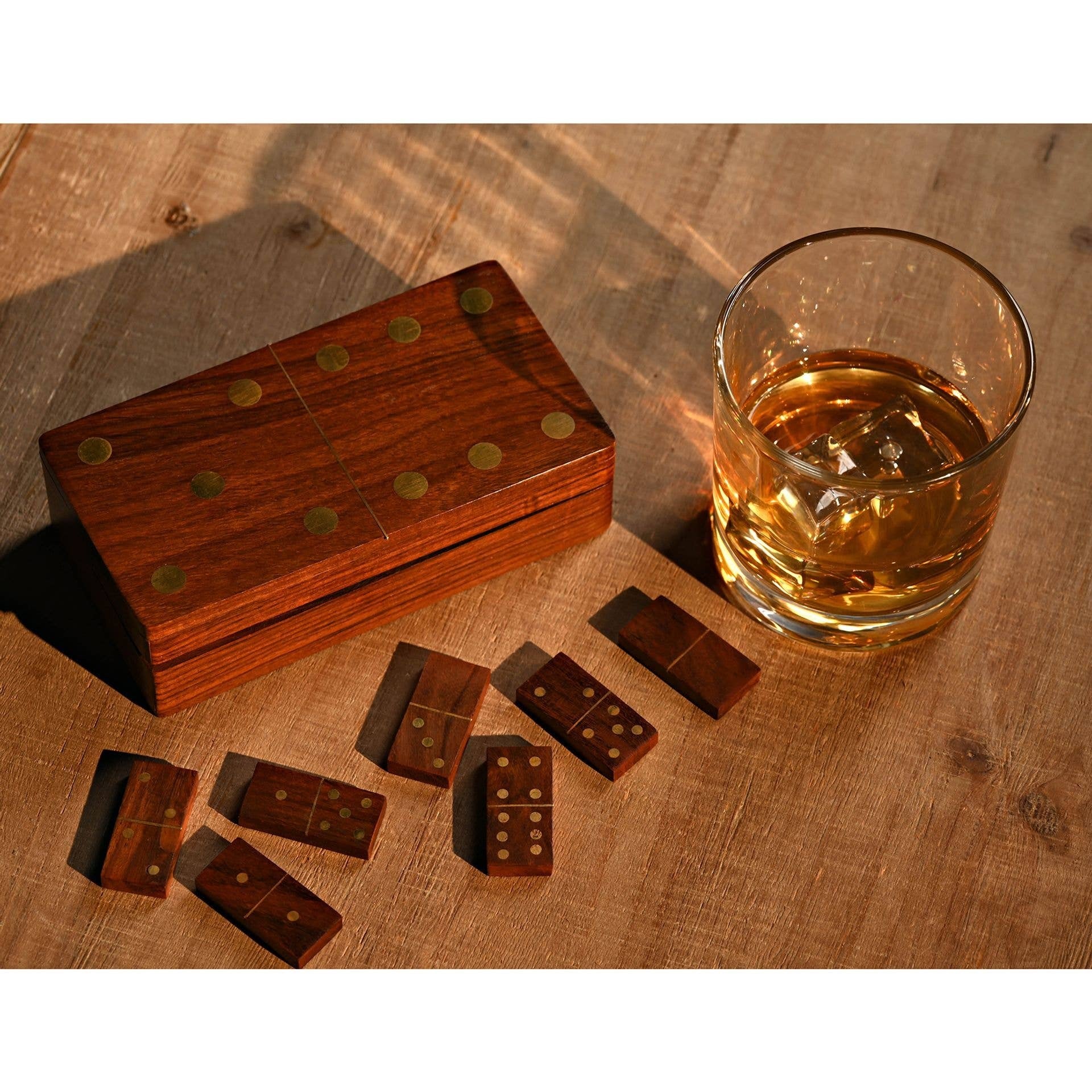Harvey Makin Dominoes In Wooden Box